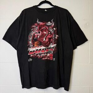 VTG 90s Chicago Bulls T Shirt XL NBA Tour Champ Black Graphic Tee